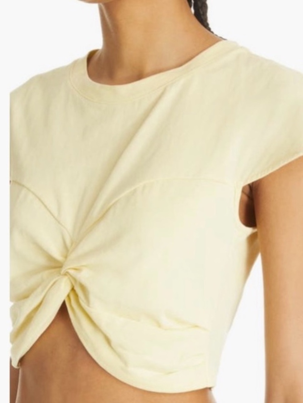 Isabel Marant Zineae Cotton Tee Size XS in Yellow Retails $395